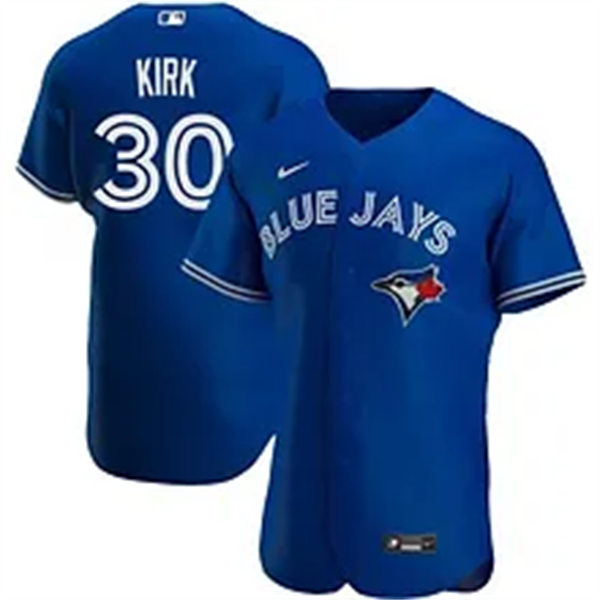 Mens Toronto Blue Jays #30 Alejandro Kirk Royal Alternate Vapor Premier Elite Jersey